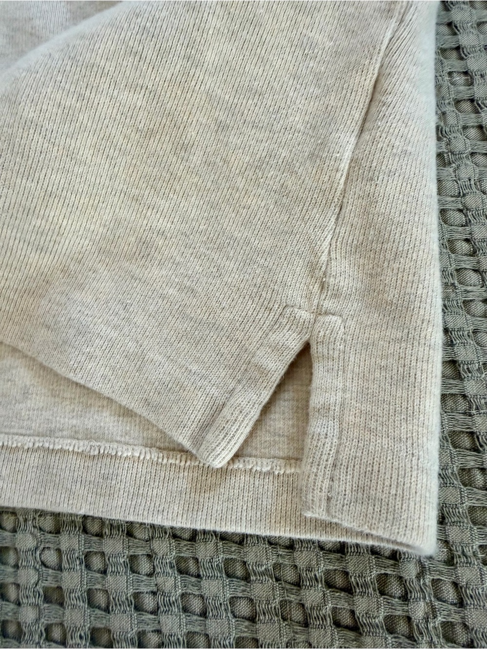 Polo Ralph Lauren 1/4 Zip Mens Oatmeal Beige Cotton Pullover Sweater Size XL - Picture 6 of 11